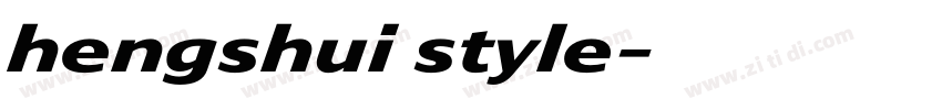 hengshui style字体转换